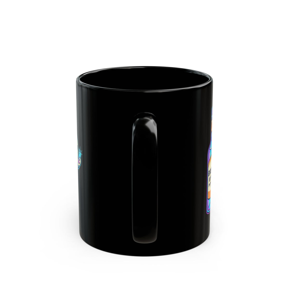"Ghosting" Black Ceramic Mug