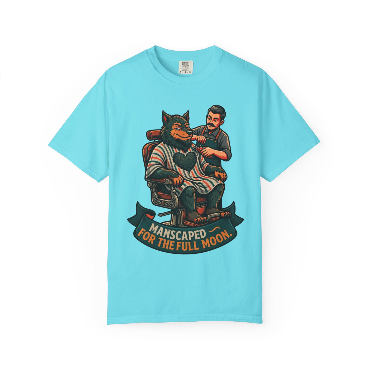 Color: Lagoon Blue | Manscaped for the Full Moon Unisex Garment-Dyed Tee