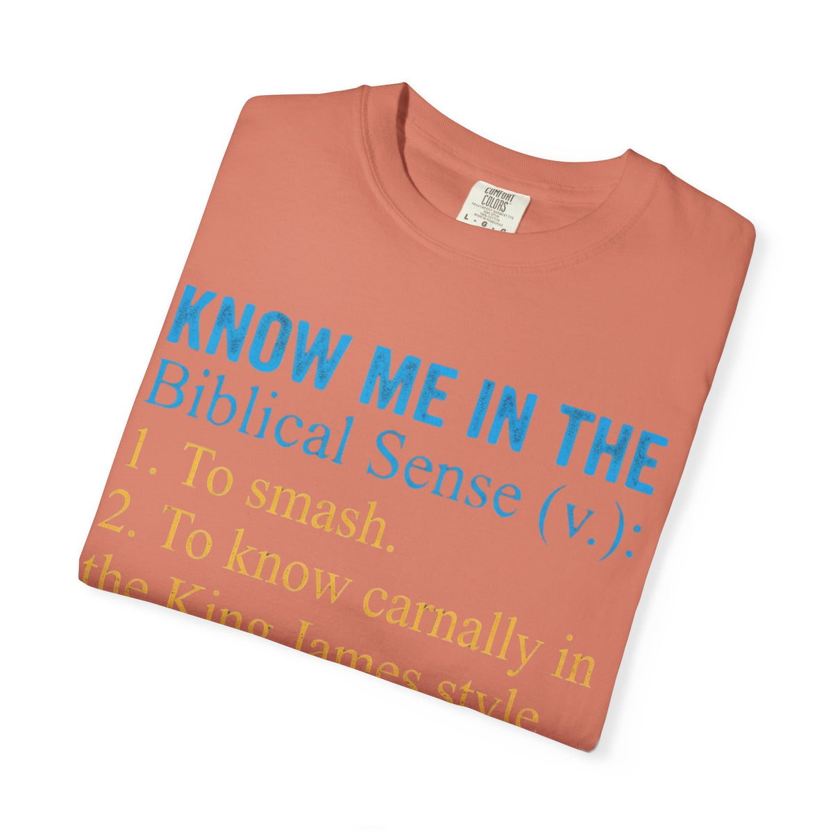 "Good Book Series Know Me In The Biblical Sense" Unisex Garment-Dyed Tee