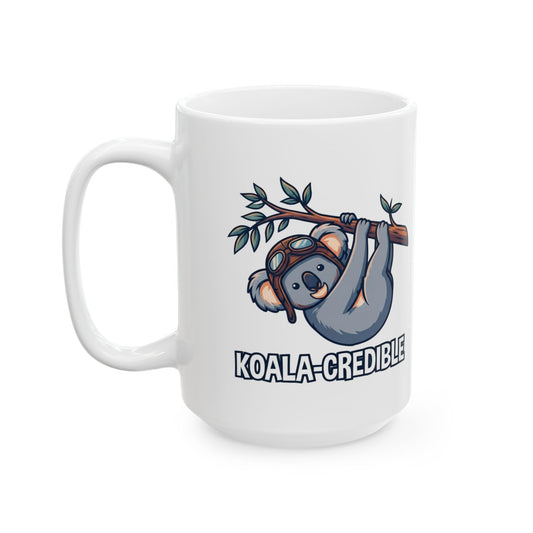 "Koala Credible" White Ceramic Mug
