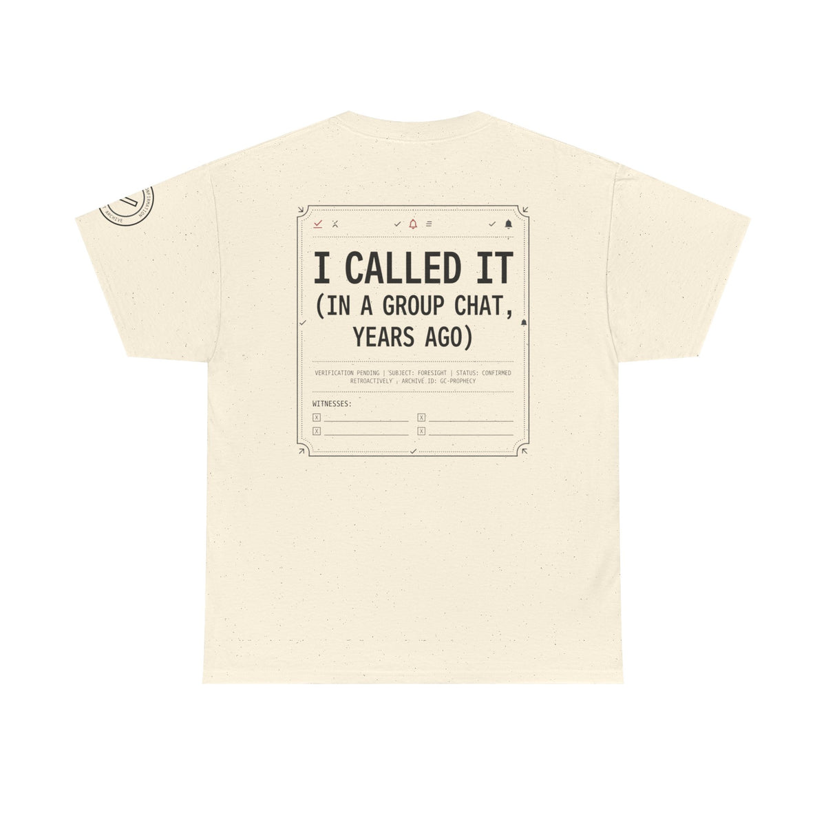 Color: Natural | Group Chat Premium Graphic Tee