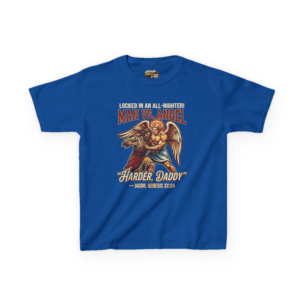 Good Book Series Man vs Angel Kids Tee