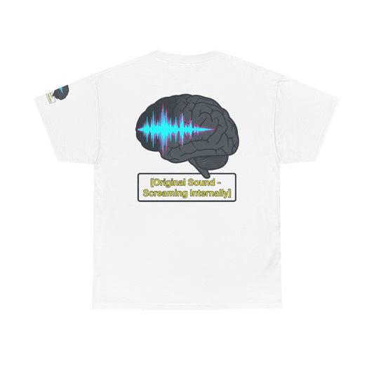 Color: White | Screaming Internally Premium Graphic Tee