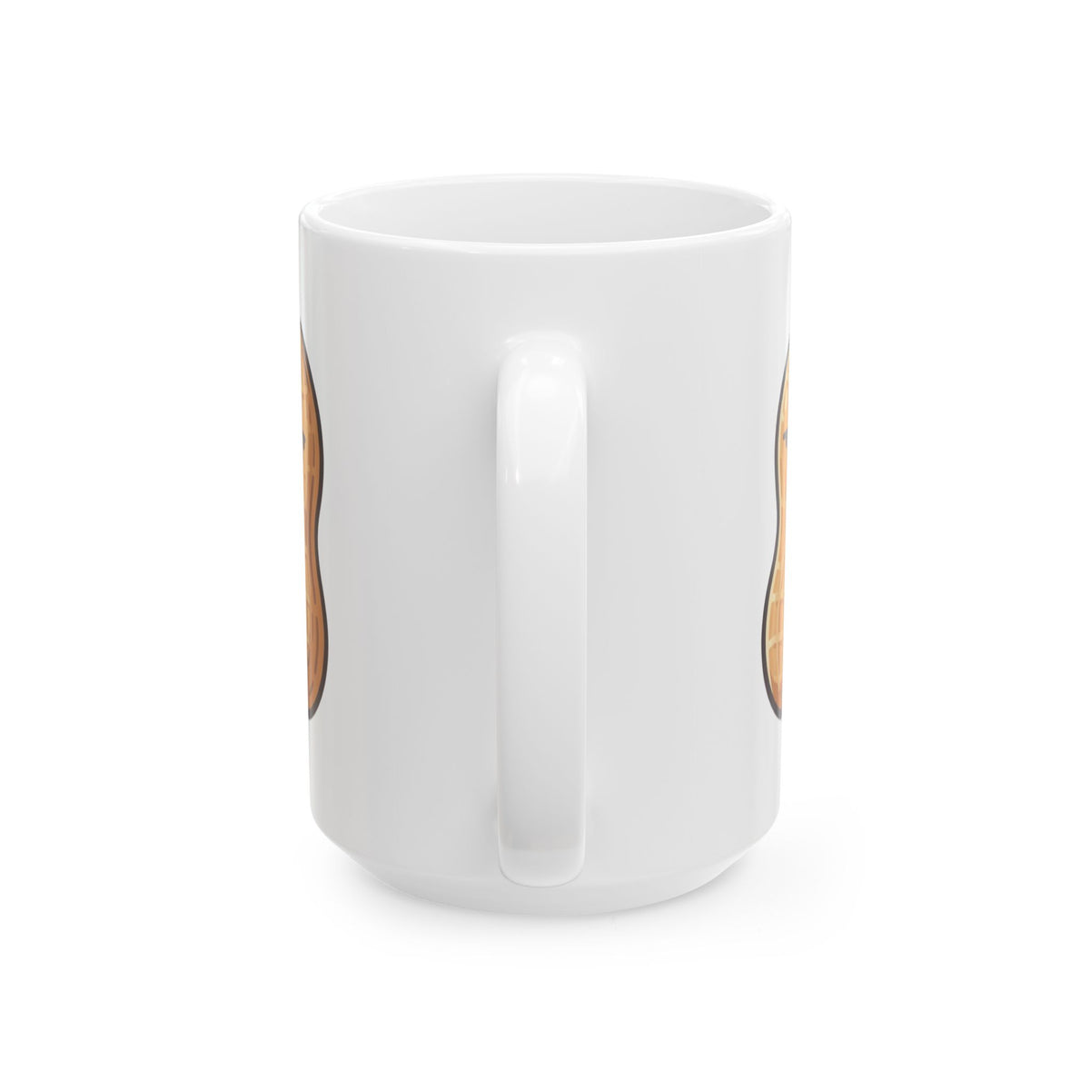 "Warning Contains Nuts" White Ceramic Mug — Graphic