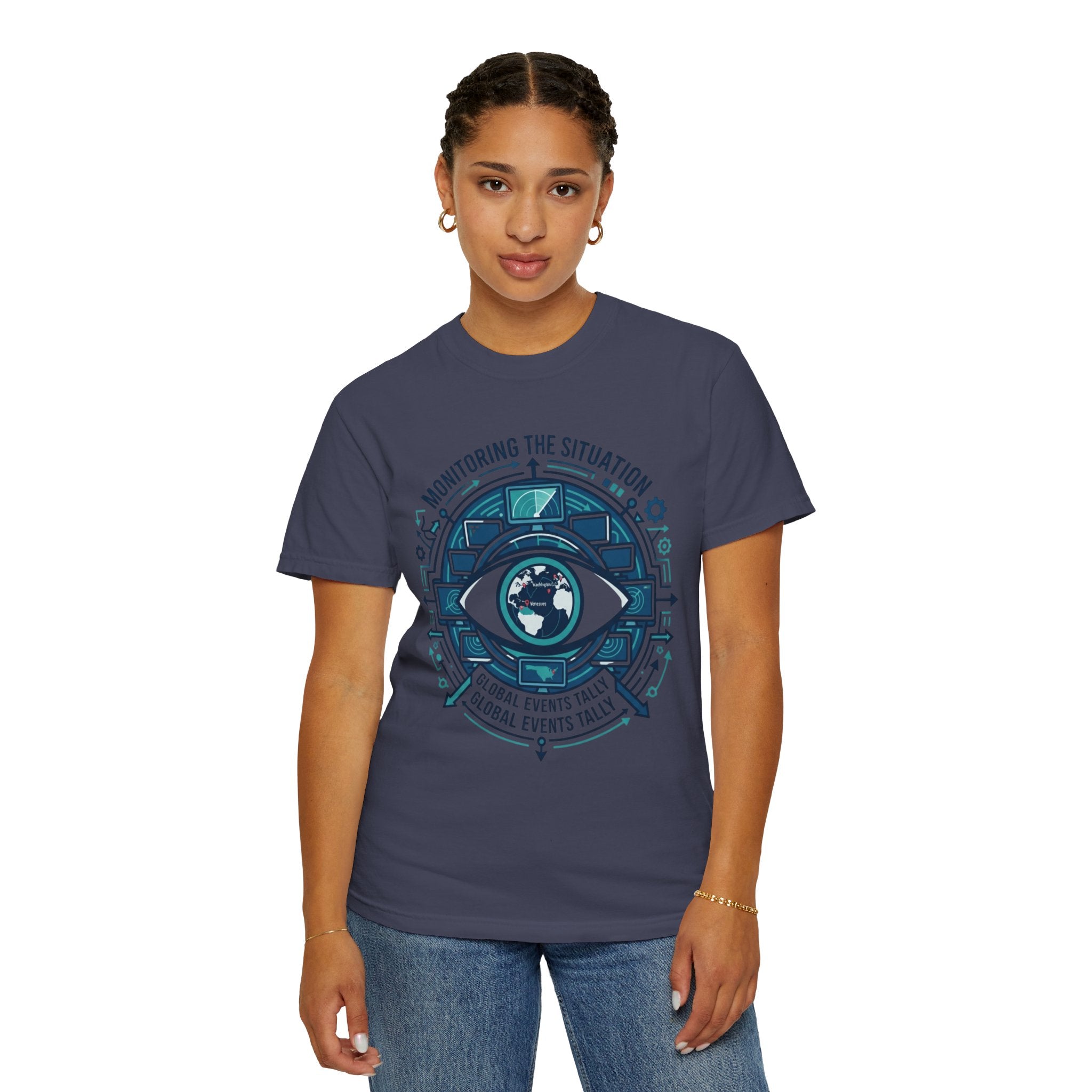 "Monitoring the Situation" Unisex Garment-Dyed Tee