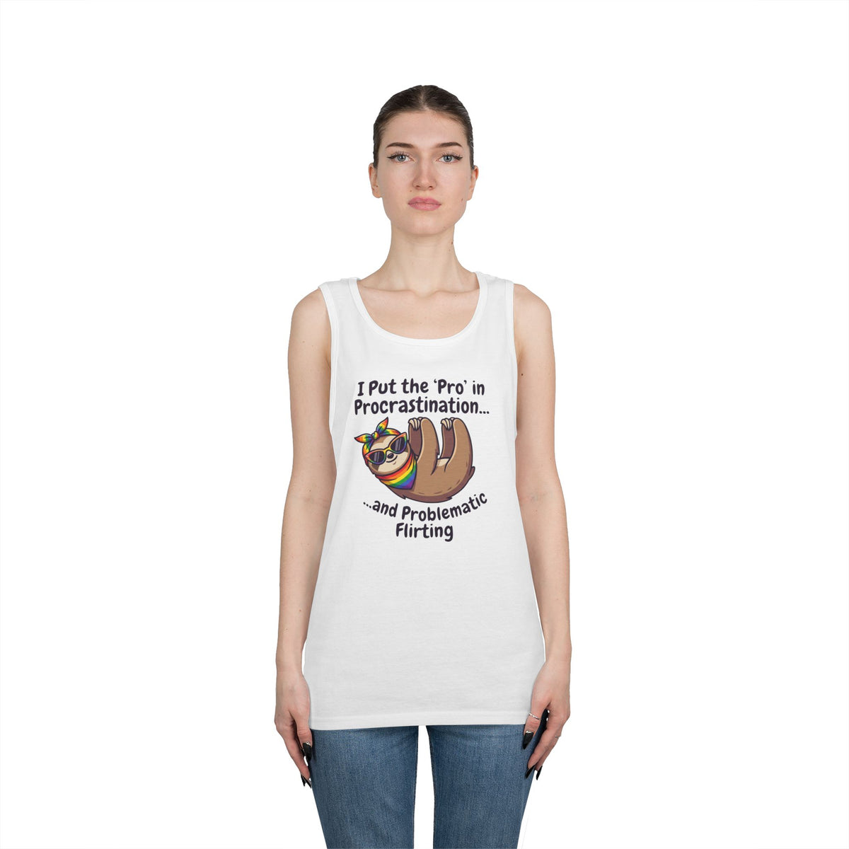 Color: White | Pro in Problematic Flirting Tank Top