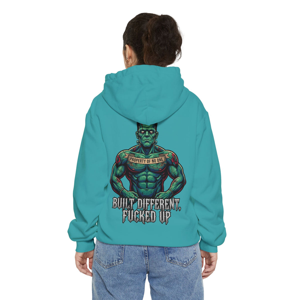 "Built Different" Garment-Dyed Hoodie