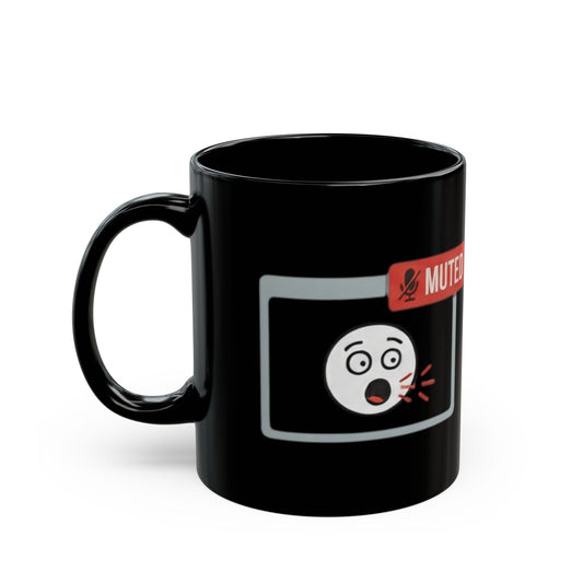 "I Found The Mute" Black Ceramic Mug — Graphic