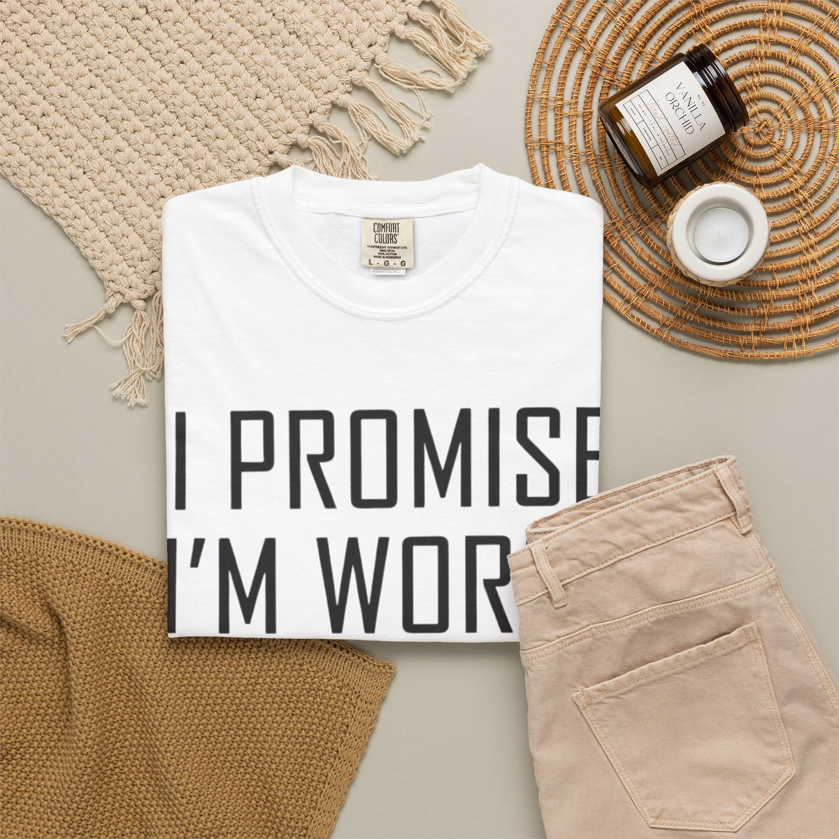 "Promise I'm Worse" Unisex Garment-Dyed Tee