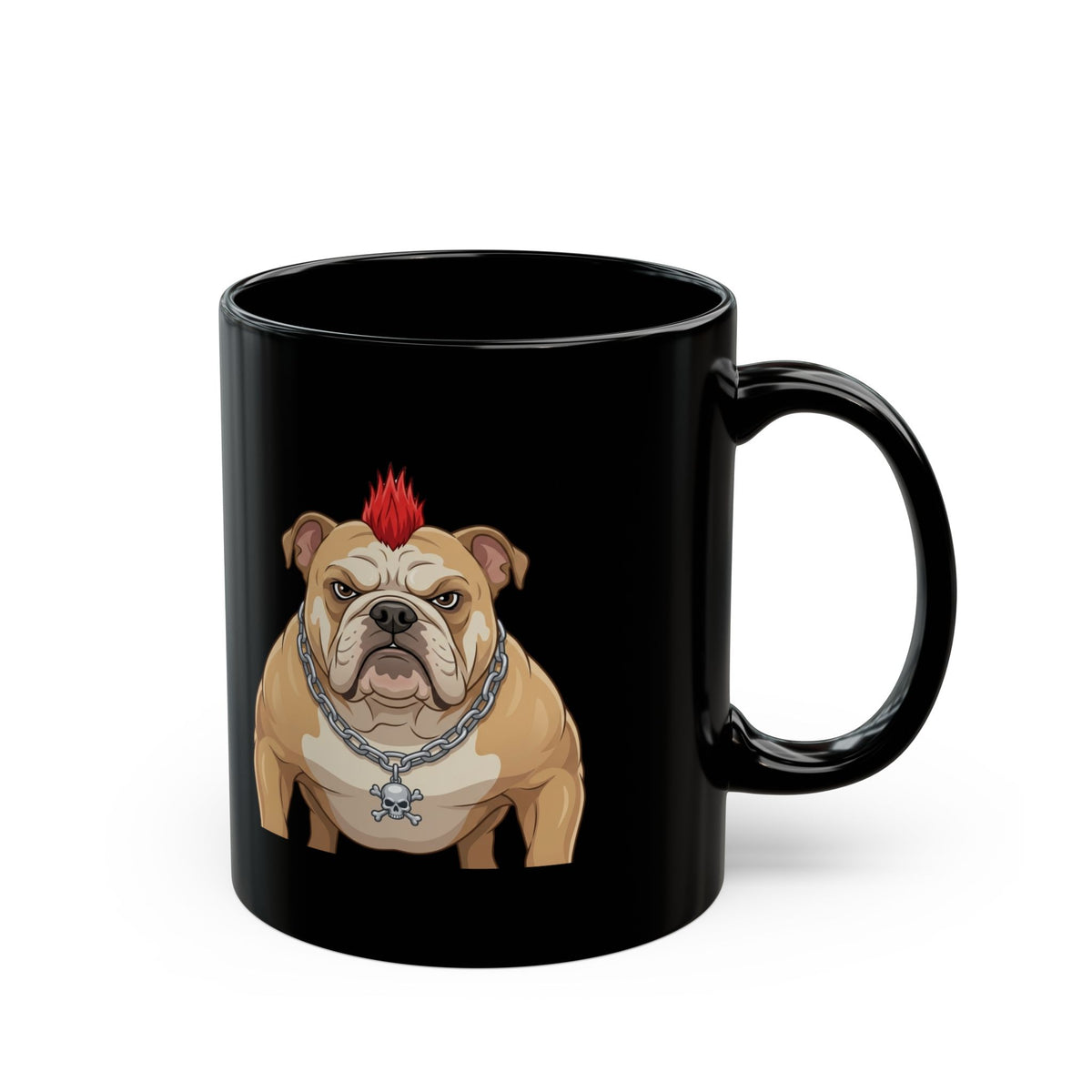 "Bones" Black Ceramic Mug