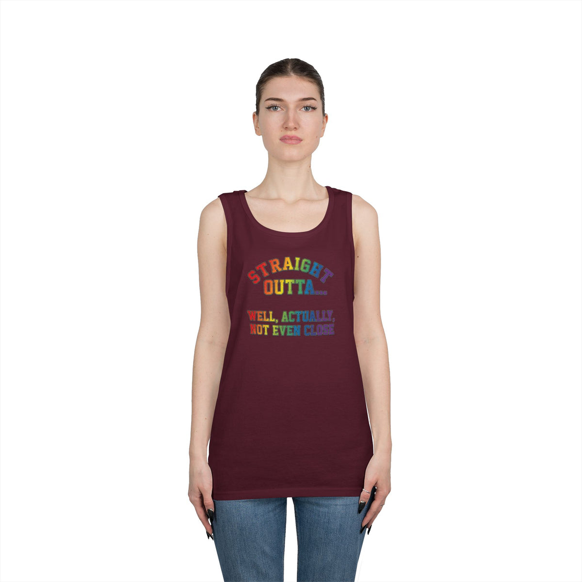 Color: Maroon | Straight Outta Not Even Tank Top