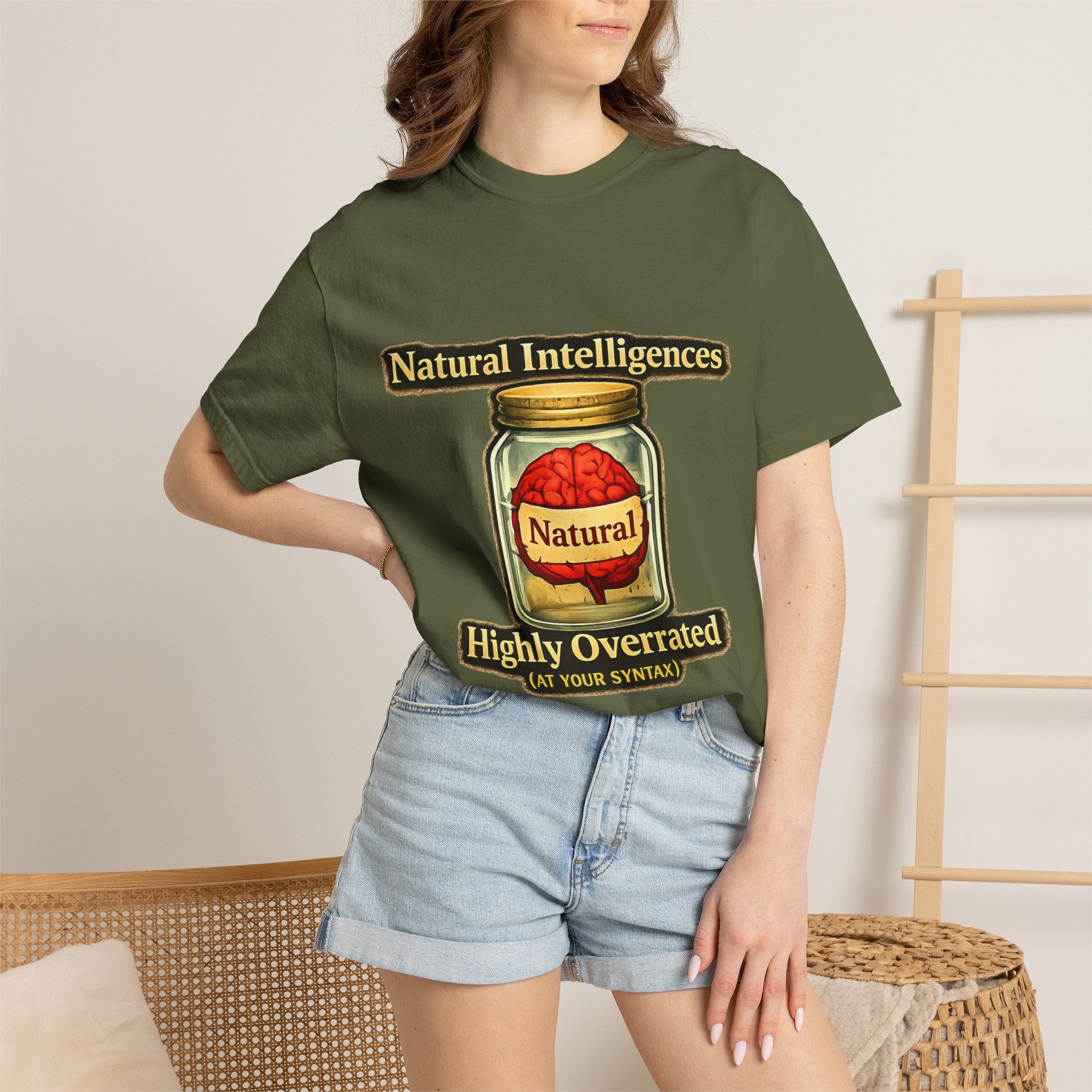 Still Running On Natural Intelligence | Garment-Dyed Tee — AttitudeShirts