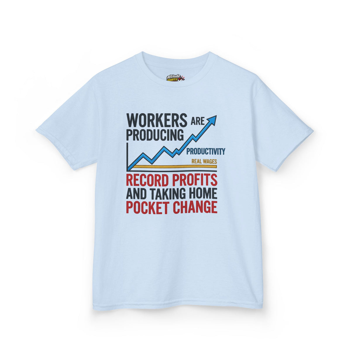 Color: Light Blue | Protest Series - Share The Value Kids Tee