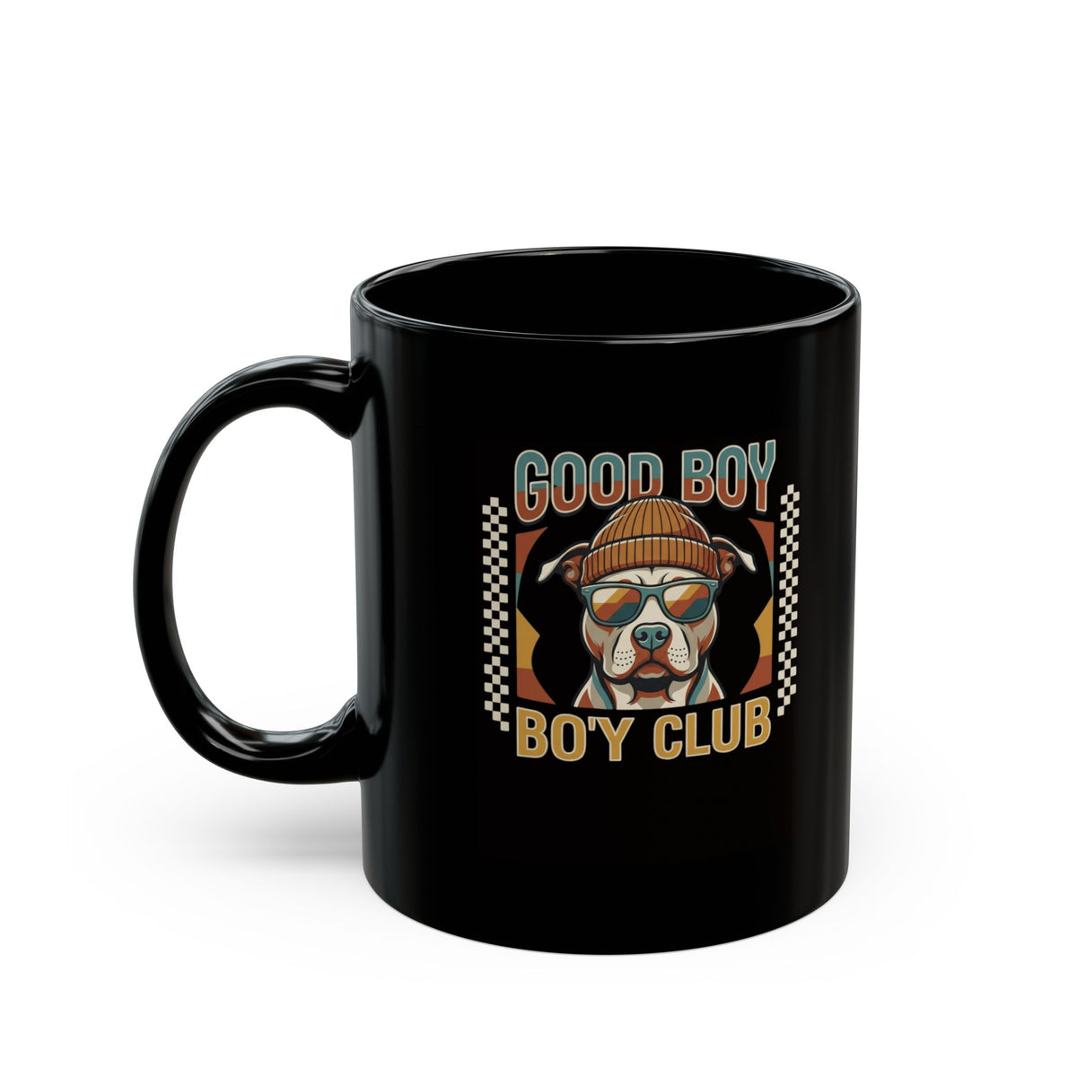 "Good Boy Bo'y Club" Black Ceramic Mug