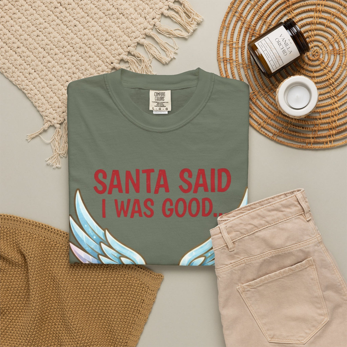 Santa Said I Was Good Unisex Garment-Dyed Tee