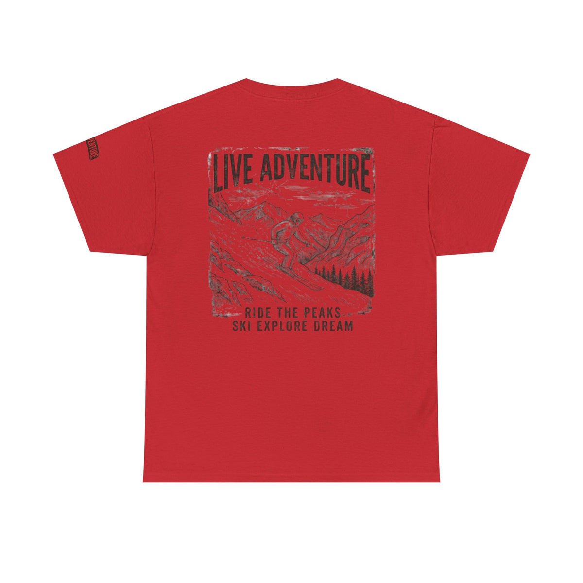Color: Red | Live Adventure - Ski Premium Graphic Tee