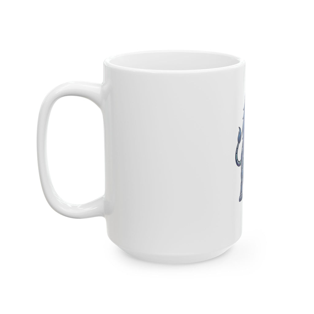 "Cyber Lion" White Ceramic Mug