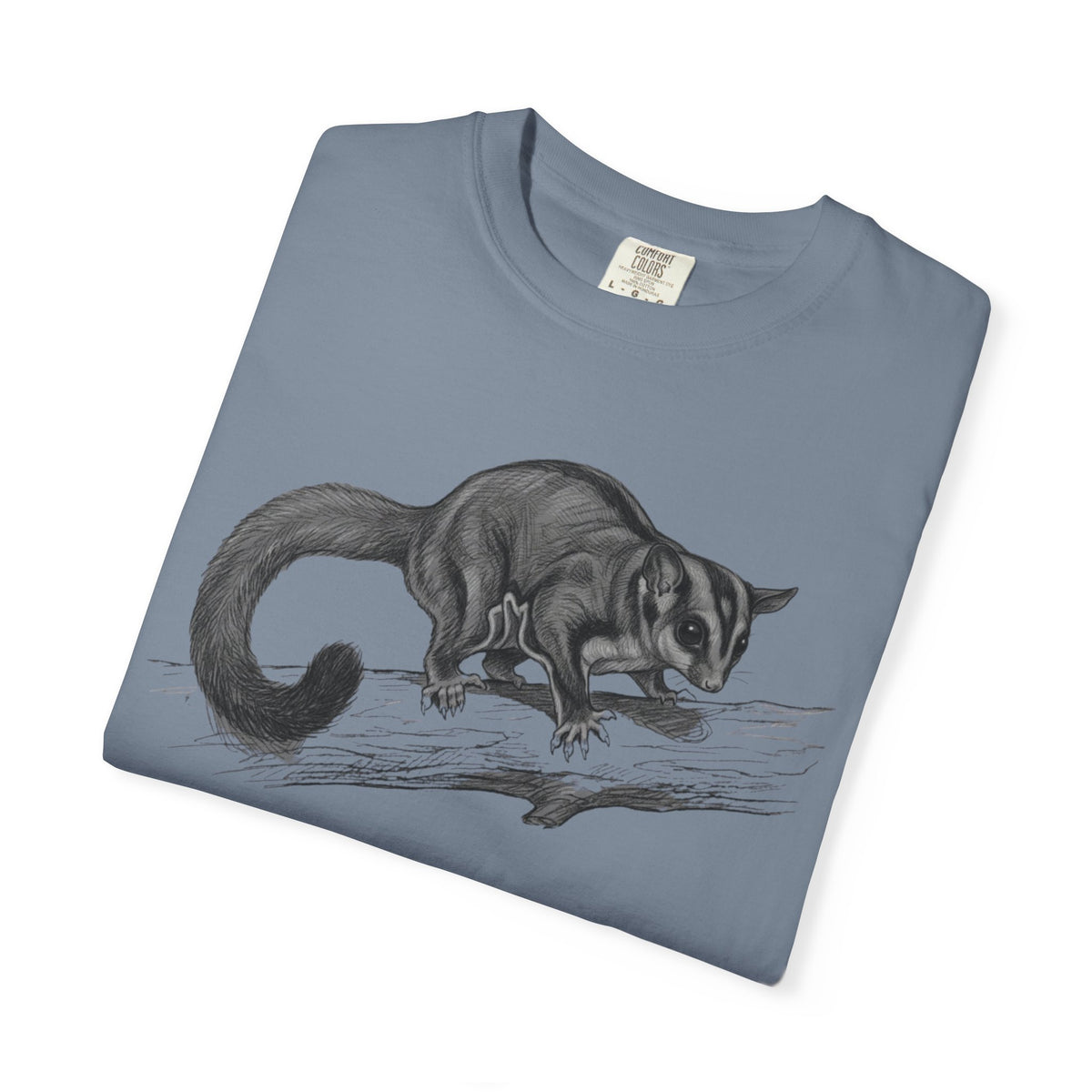 "Pencil Sketch Art Sugar Glider" Unisex Garment-Dyed Tee