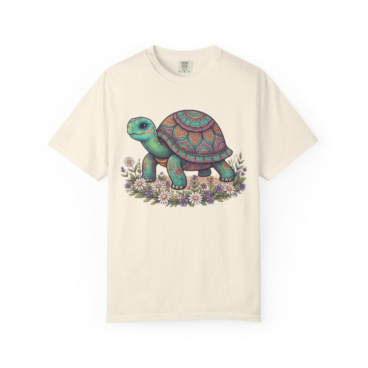 "Hippy Turtle" Unisex Garment-Dyed Tee