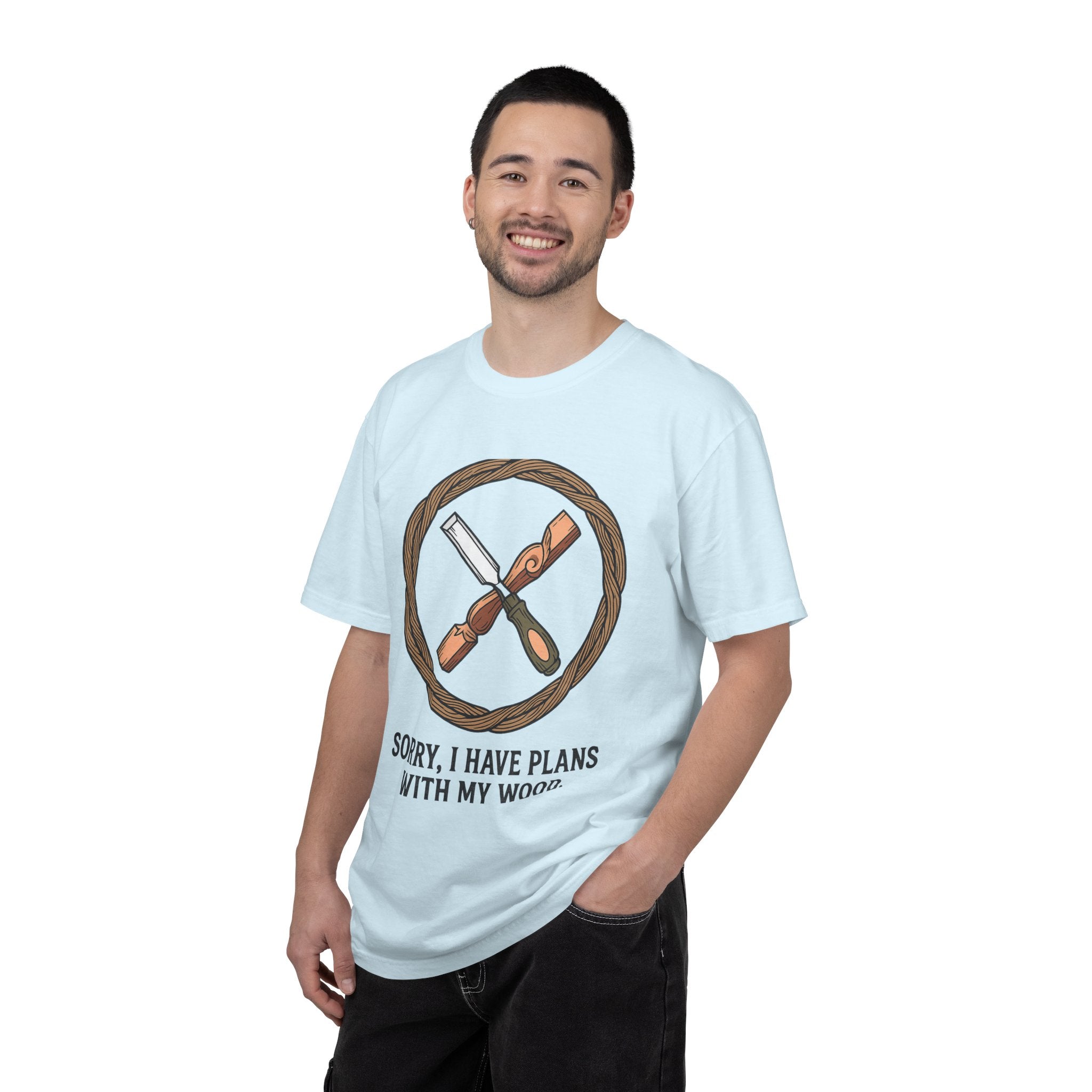 "Plans for My Wood" Unisex Garment-Dyed T-shirt