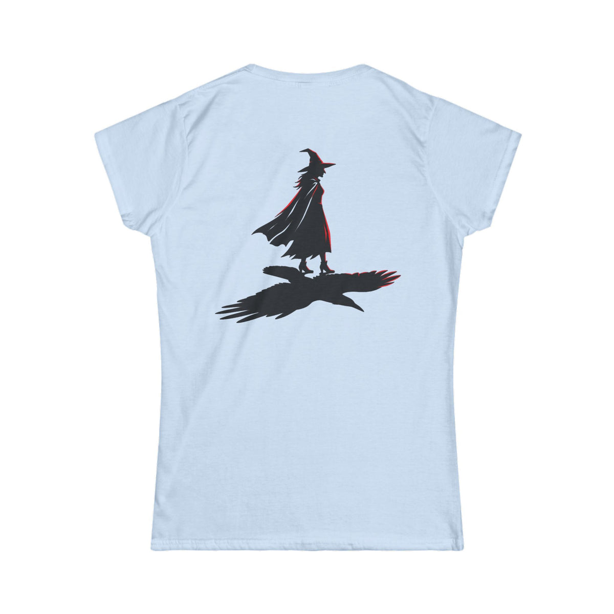 Color: Light Blue | Witch With Raven Shadow Women's Tee