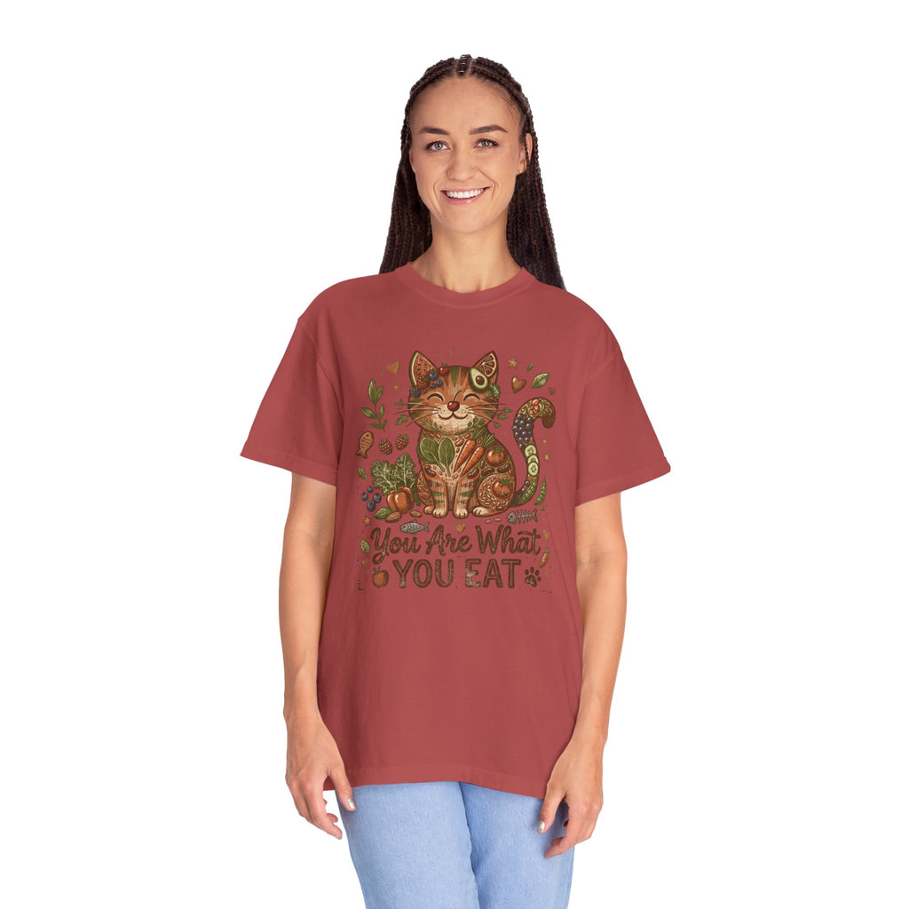 "You Are What You Eat - Cat 3" Unisex Garment-Dyed T-shirt