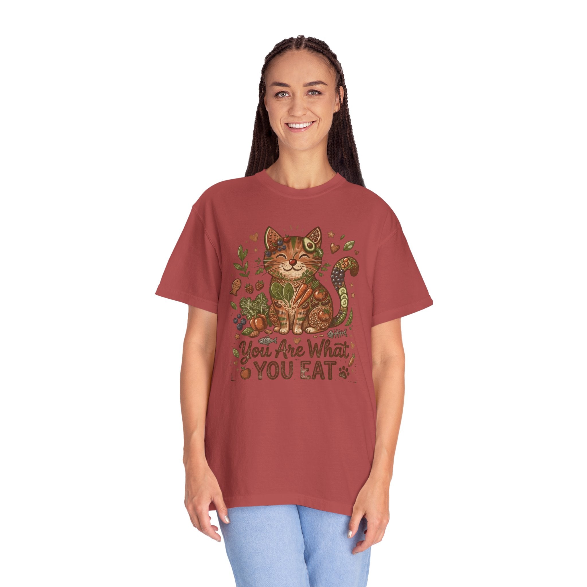 "You Are What You Eat - Cat 3" Unisex Garment-Dyed T-shirt