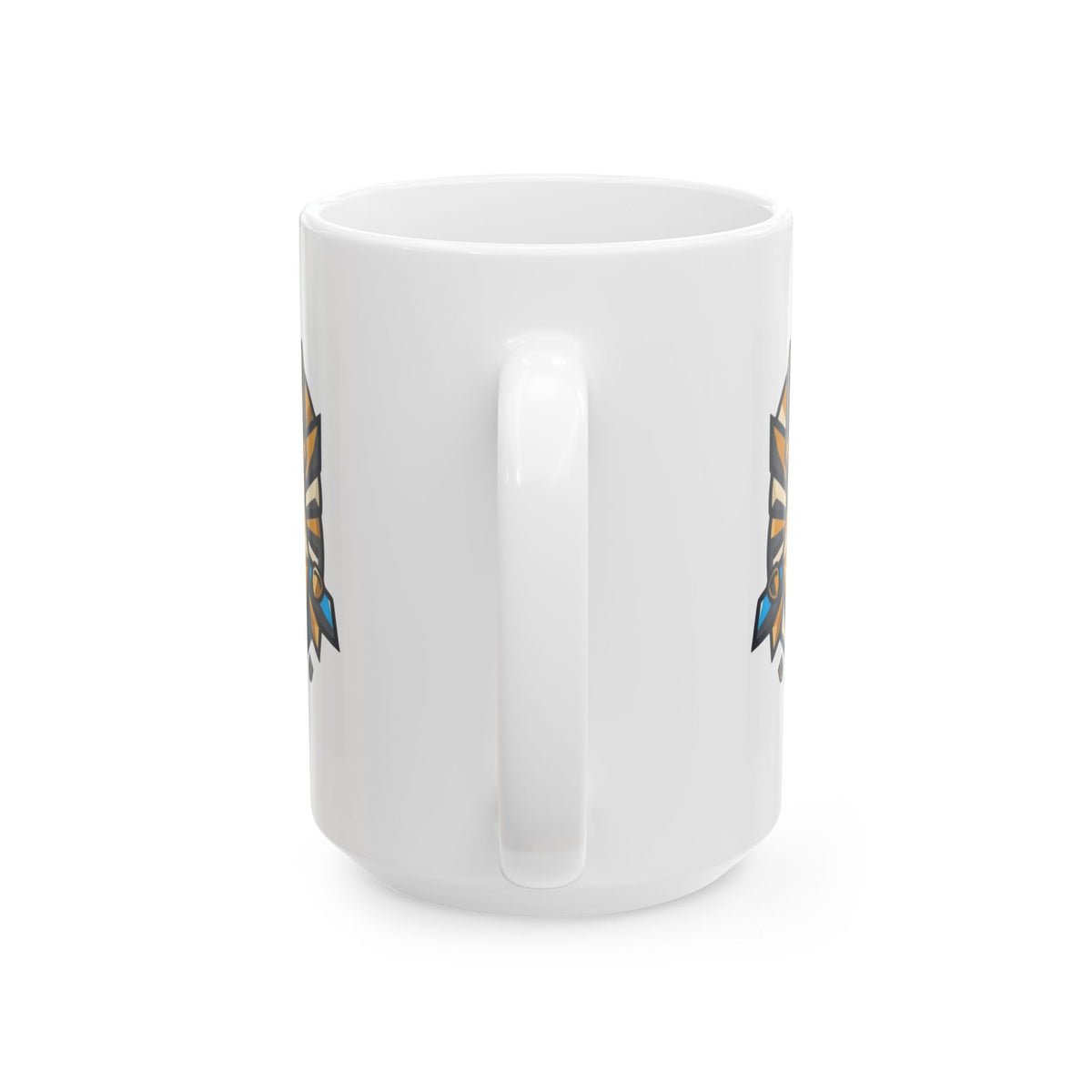 "German Shepherd Guardian Loyal Brave" White Ceramic Mug — Graphic