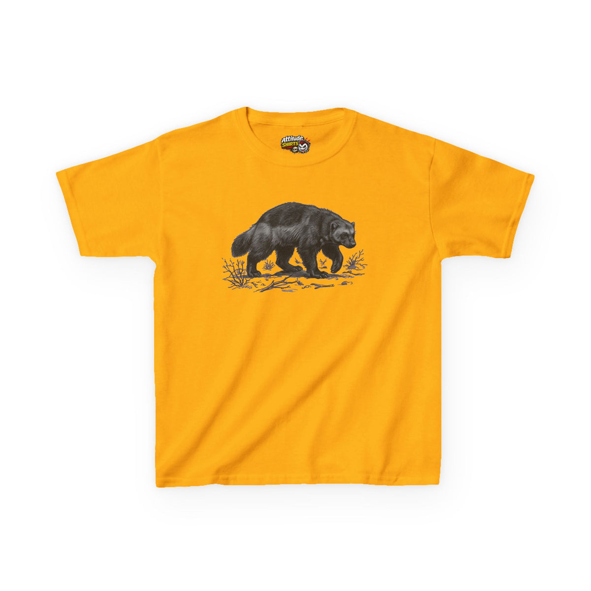 "Pencil Sketch Art Wolverine" Kids Tee