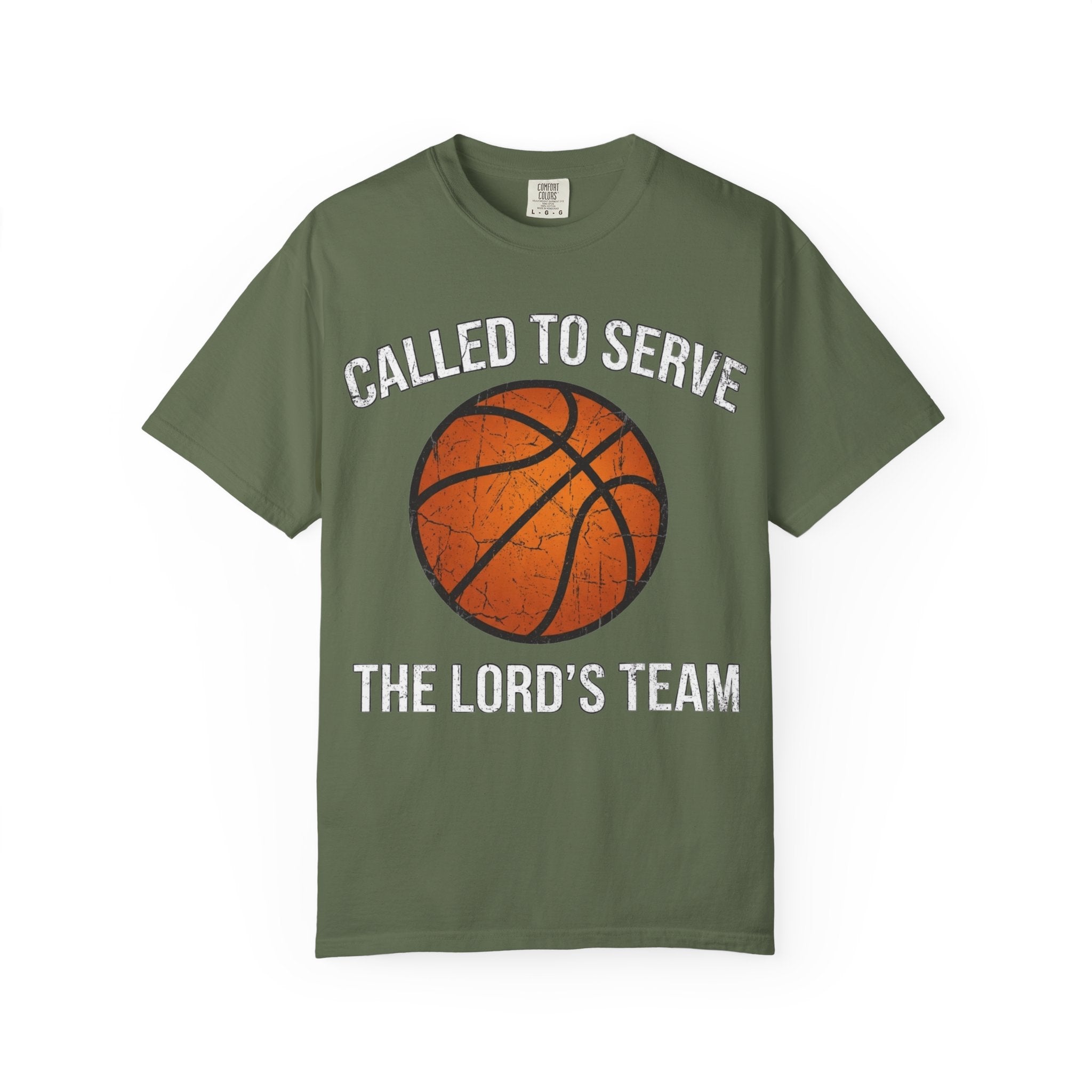 Called To Serve The Lord's Team Christian Basketball T-Shirt - Distressed Religious Sports Tee for Men and Women