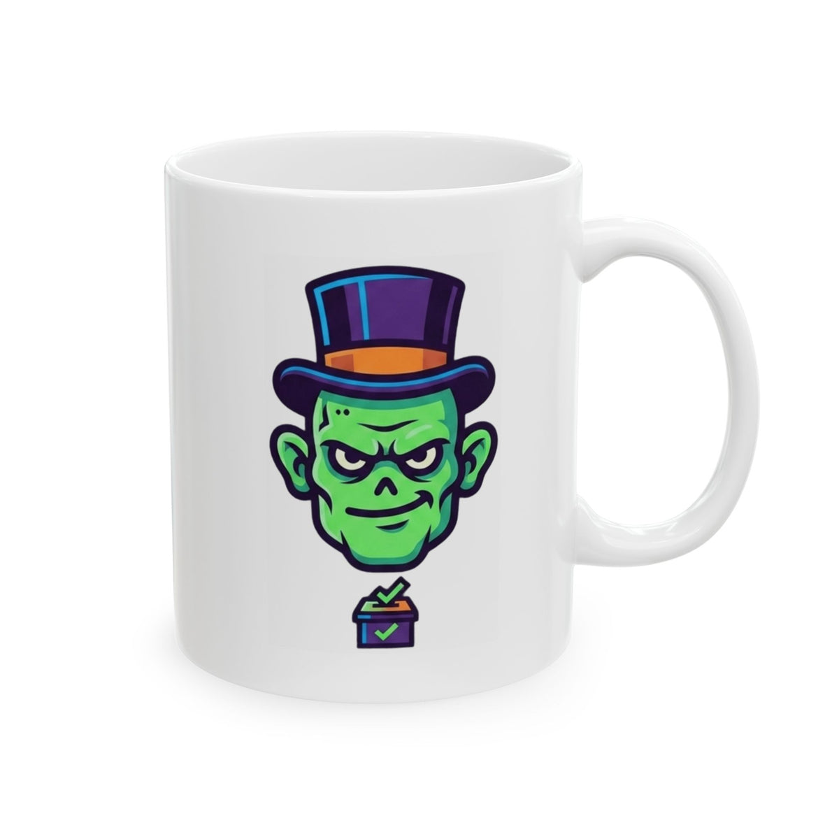 "Spooky-Fy Politics" White Ceramic Mug — Graphic
