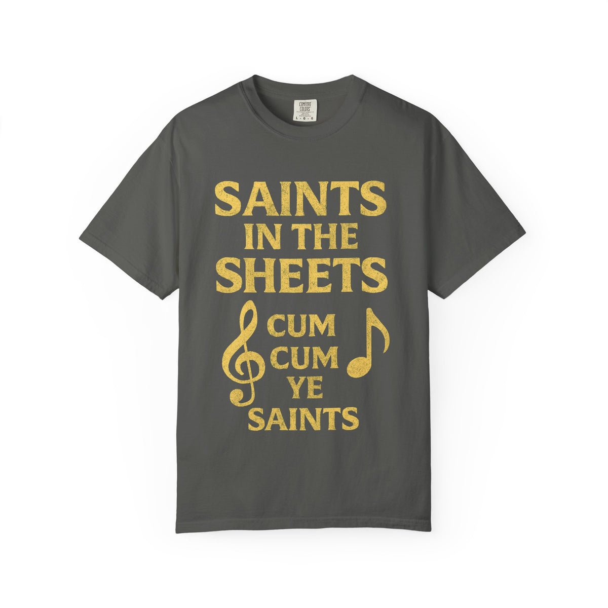 Color: Pepper | Saints in the Sheets T-Shirt Unisex Garment-Dyed T-shirt