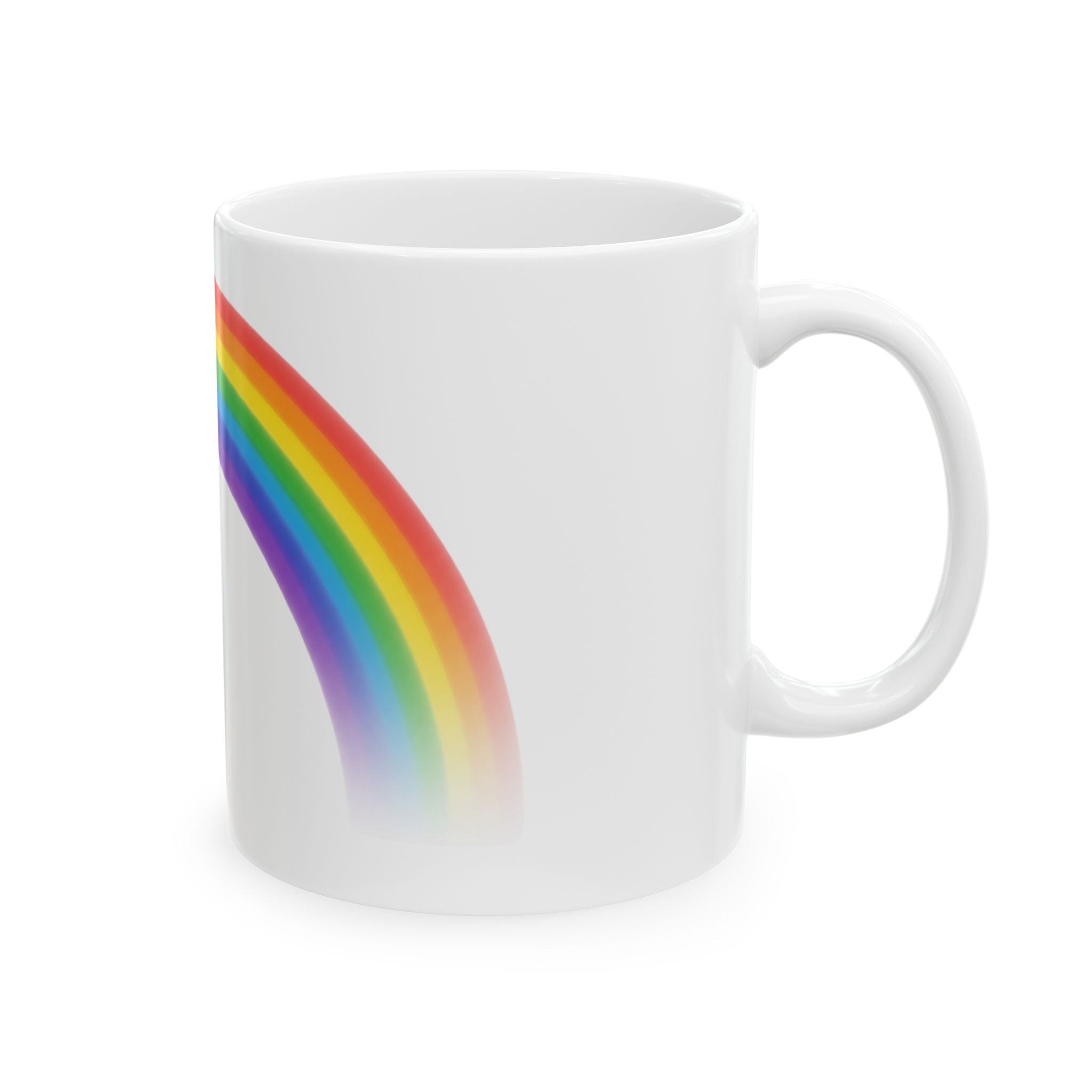 "Gay Away the Pray" White Ceramic Mug — Graphic