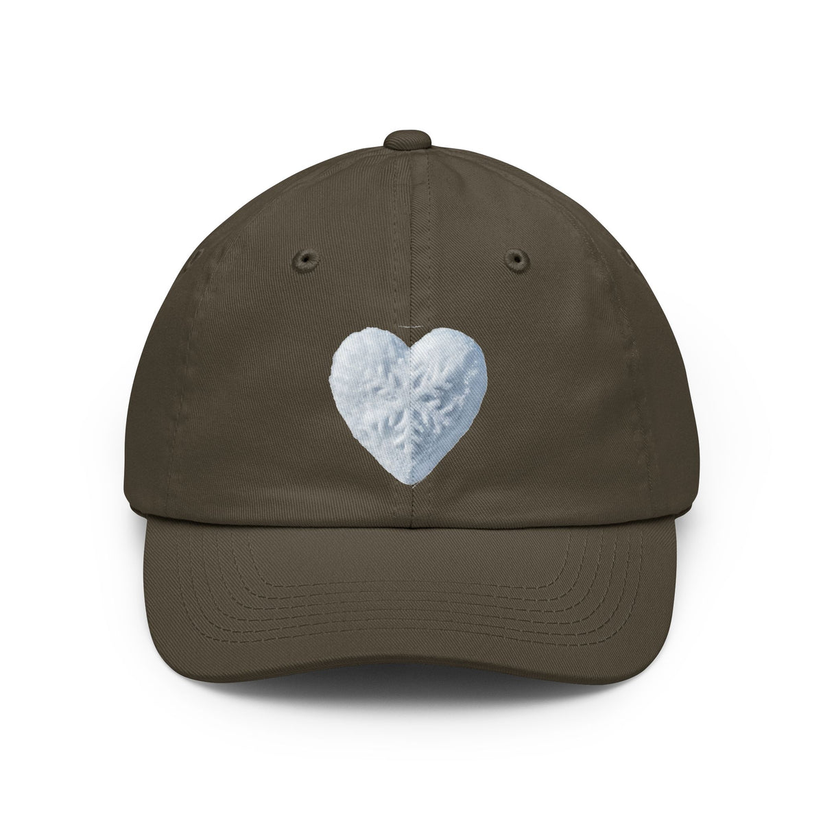 Color: Olive | I Love Snow Dad Hat — Graphic