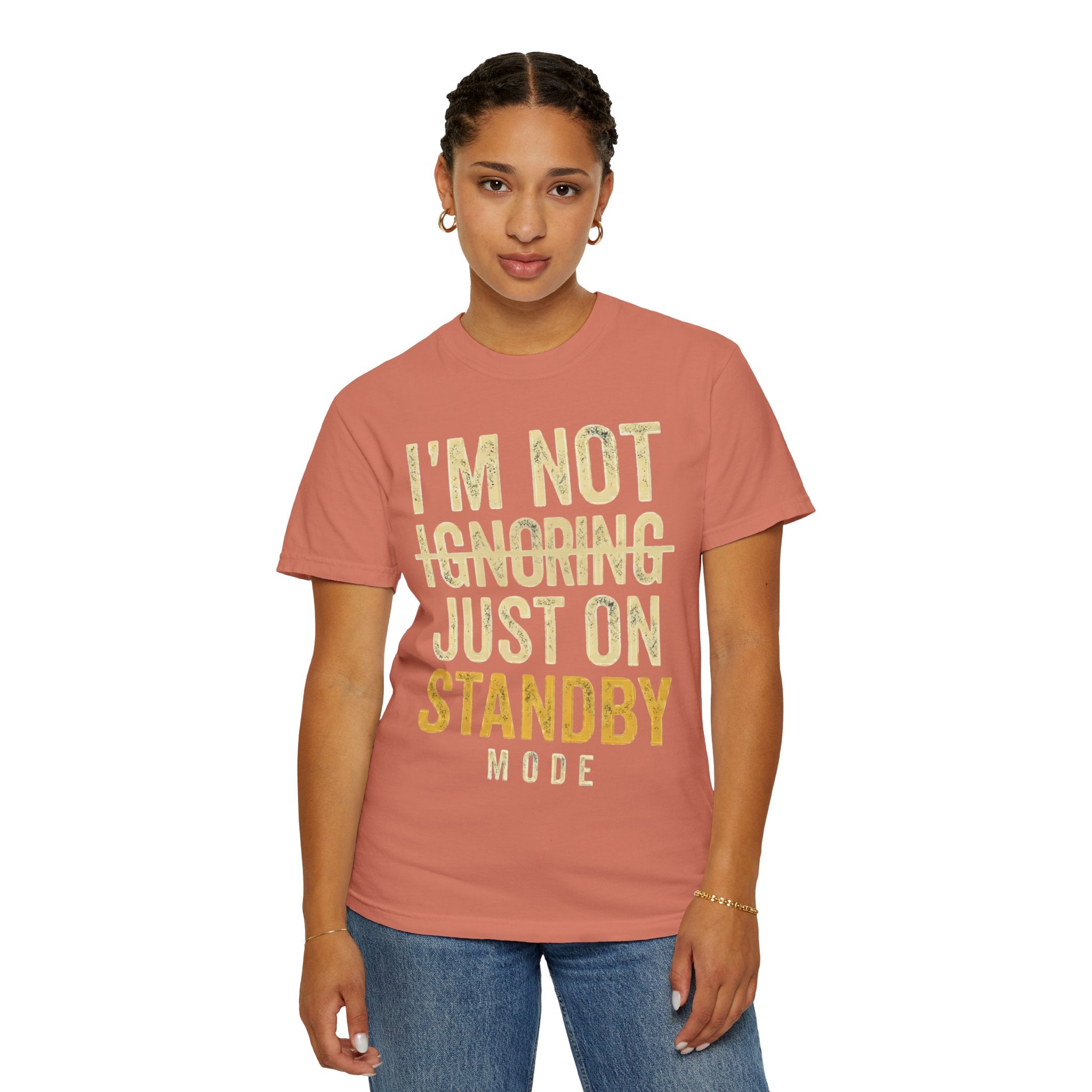"Standby Mode" Unisex Garment-Dyed Tee