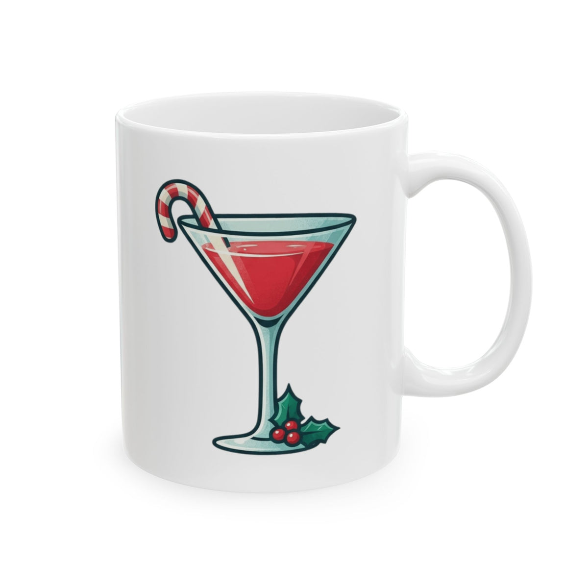 "Christmas Cheer" White Ceramic Mug — Graphic