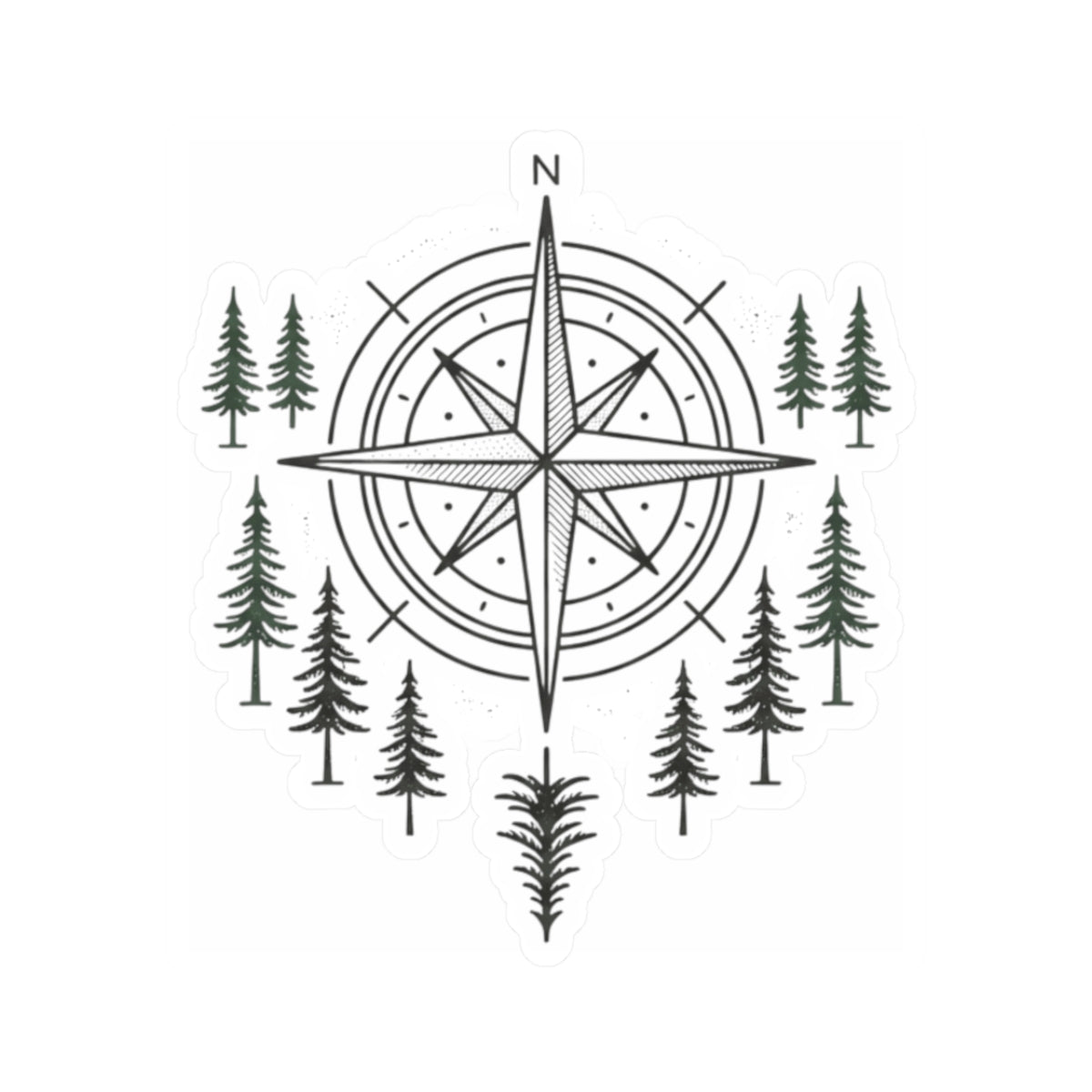 "Compass" Sticker