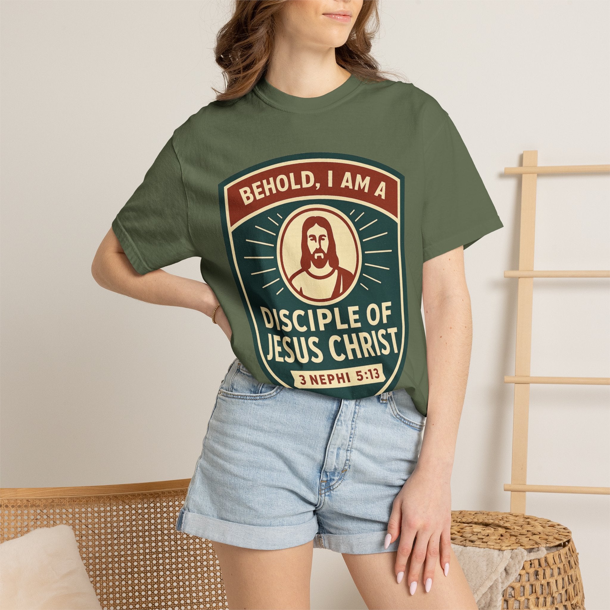 "Behold, I am a Disciple of Jesus Christ" Unisex Garment-Dyed T-shirt