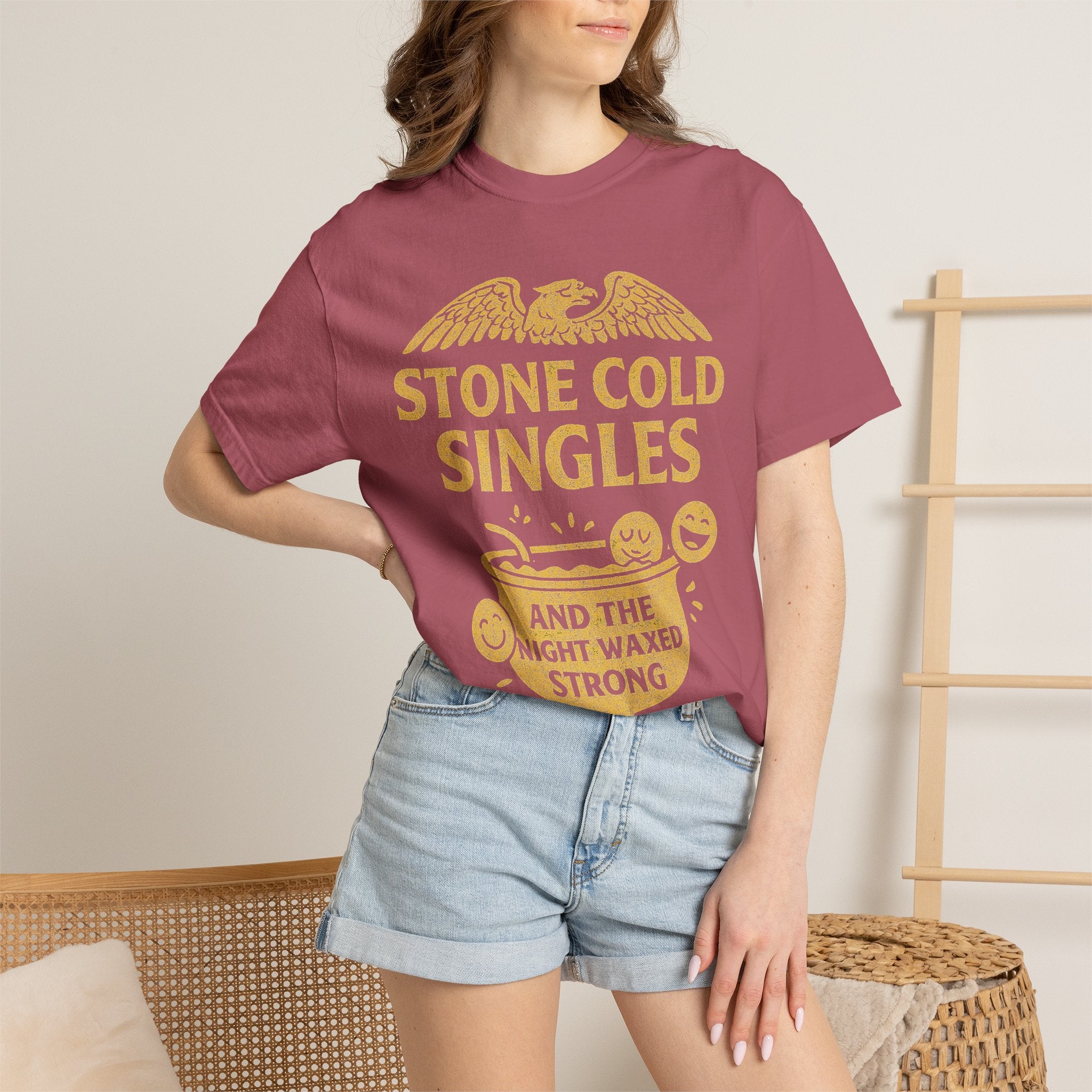 "Stone Cold Singles" Unisex Garment-Dyed T-shirt