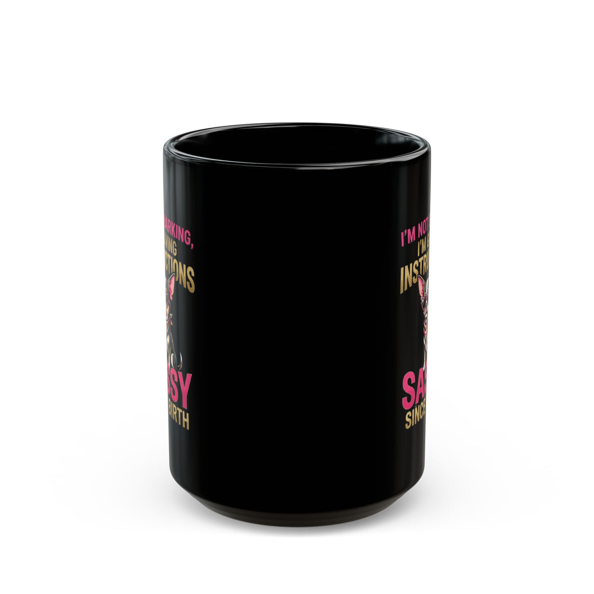 "Sassy Since Birth" Black Ceramic Mug