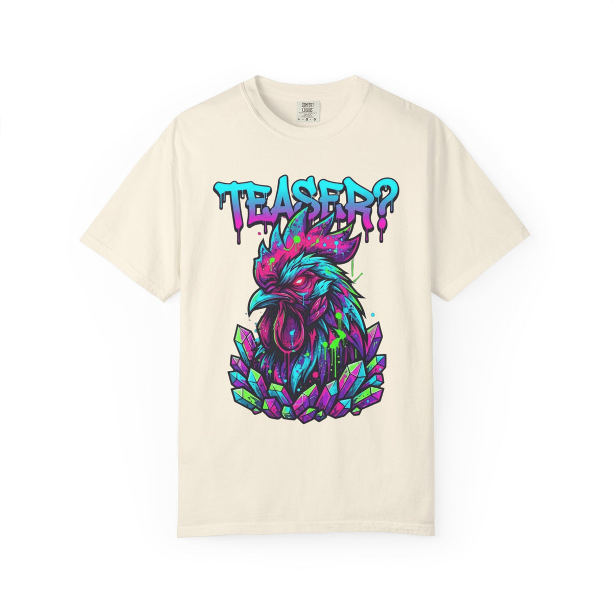 Color: Ivory | Cock Teaser Unisex Garment-Dyed Tee
