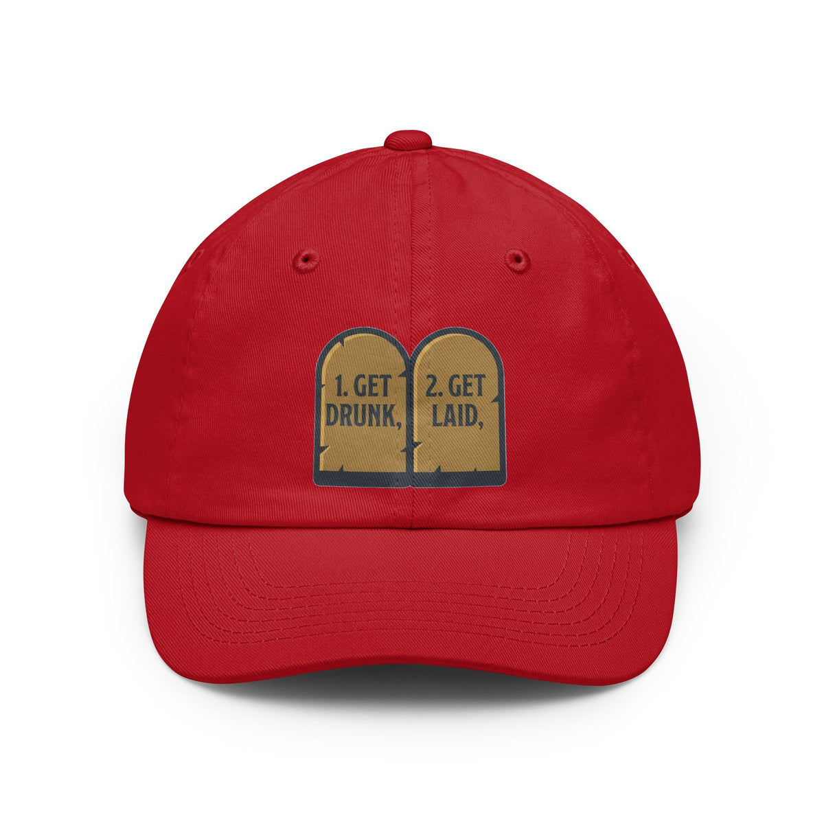 Color: Red | 11th and 12th Commandment Dad Hat — -C