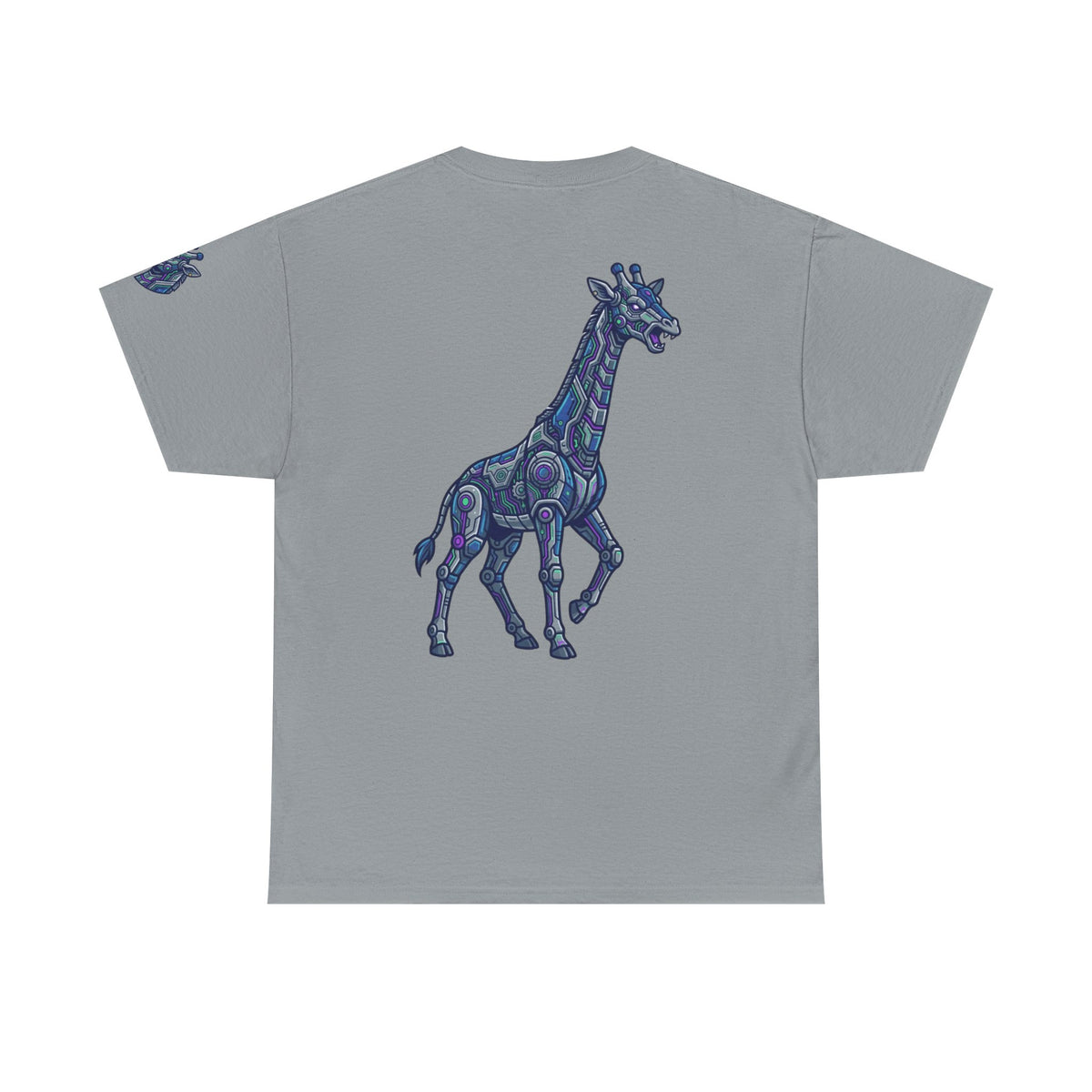 Color: Gravel | Cyber Giraffe Premium Graphic Tee