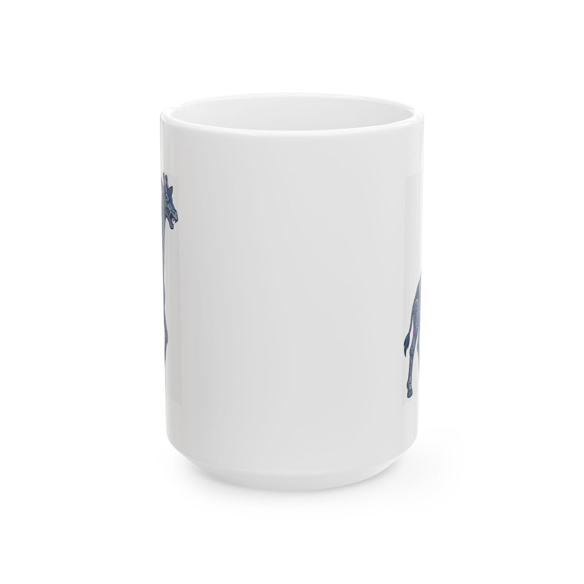 "Cyber Giraffe" White Ceramic Mug