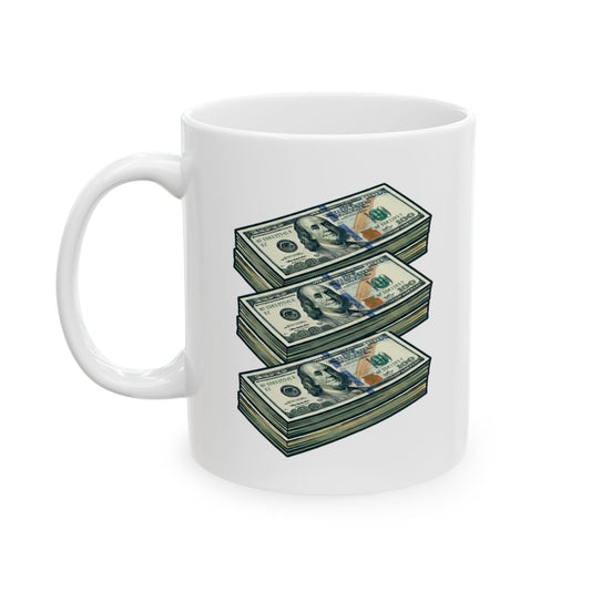 "100 Bucks" White Ceramic Mug