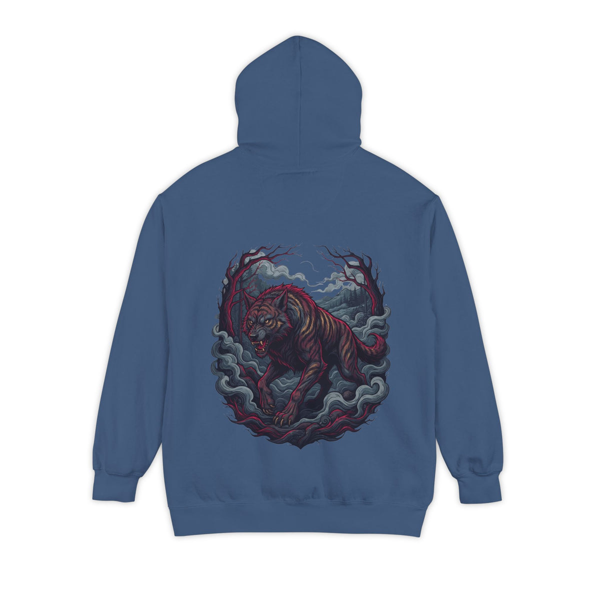 Color: True Navy | The Beast of Gévaudan (France) Garment-Dyed Hoodie