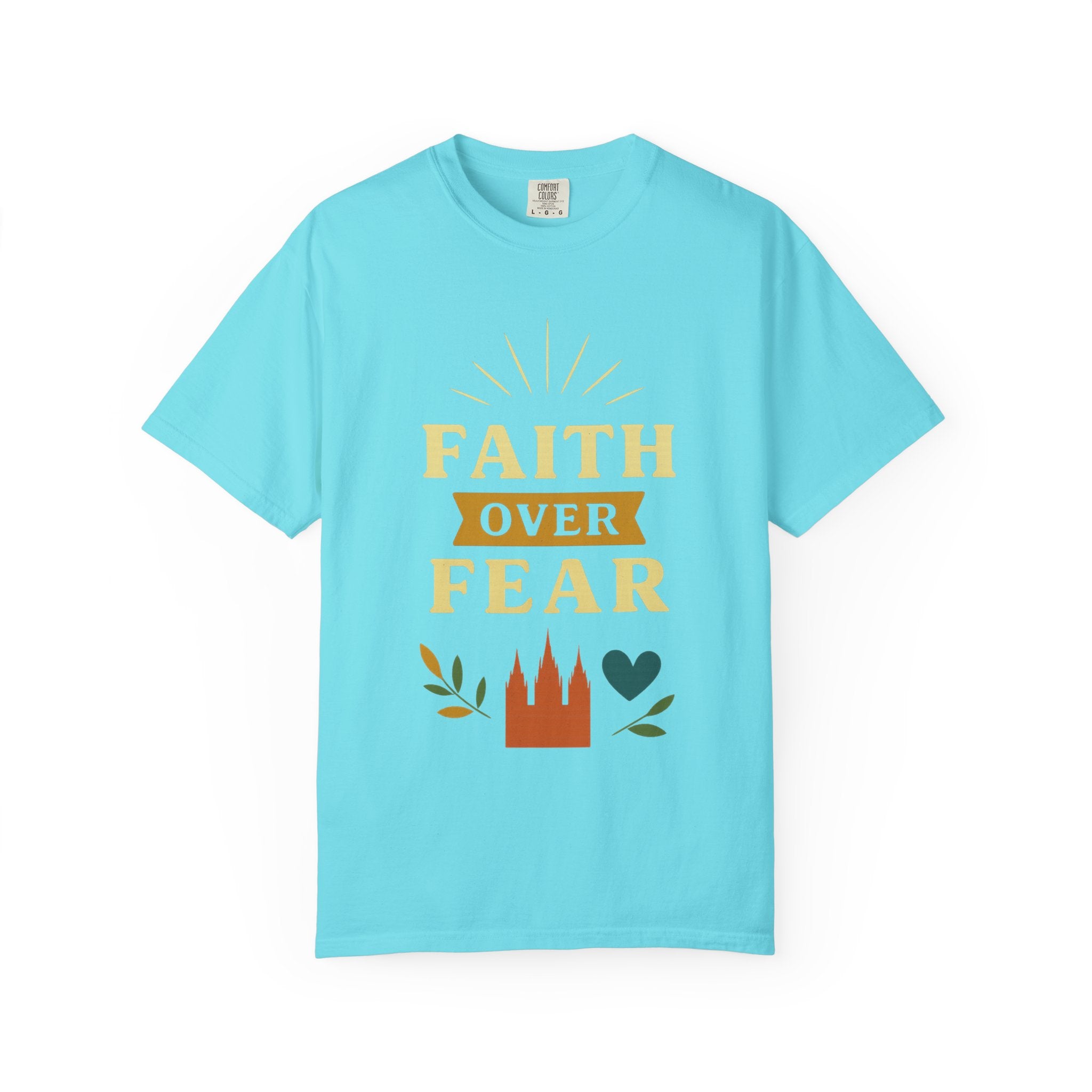 "Faith Over Fear-2" Unisex Garment-Dyed T-shirt
