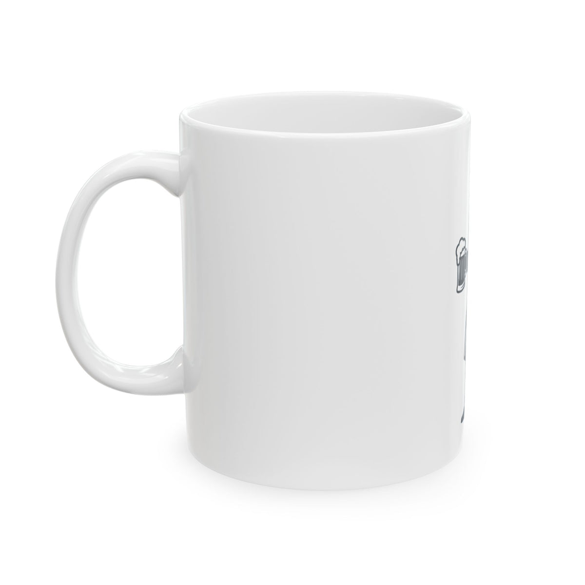 "Double Agent Draughts" White Ceramic Mug — Graphic