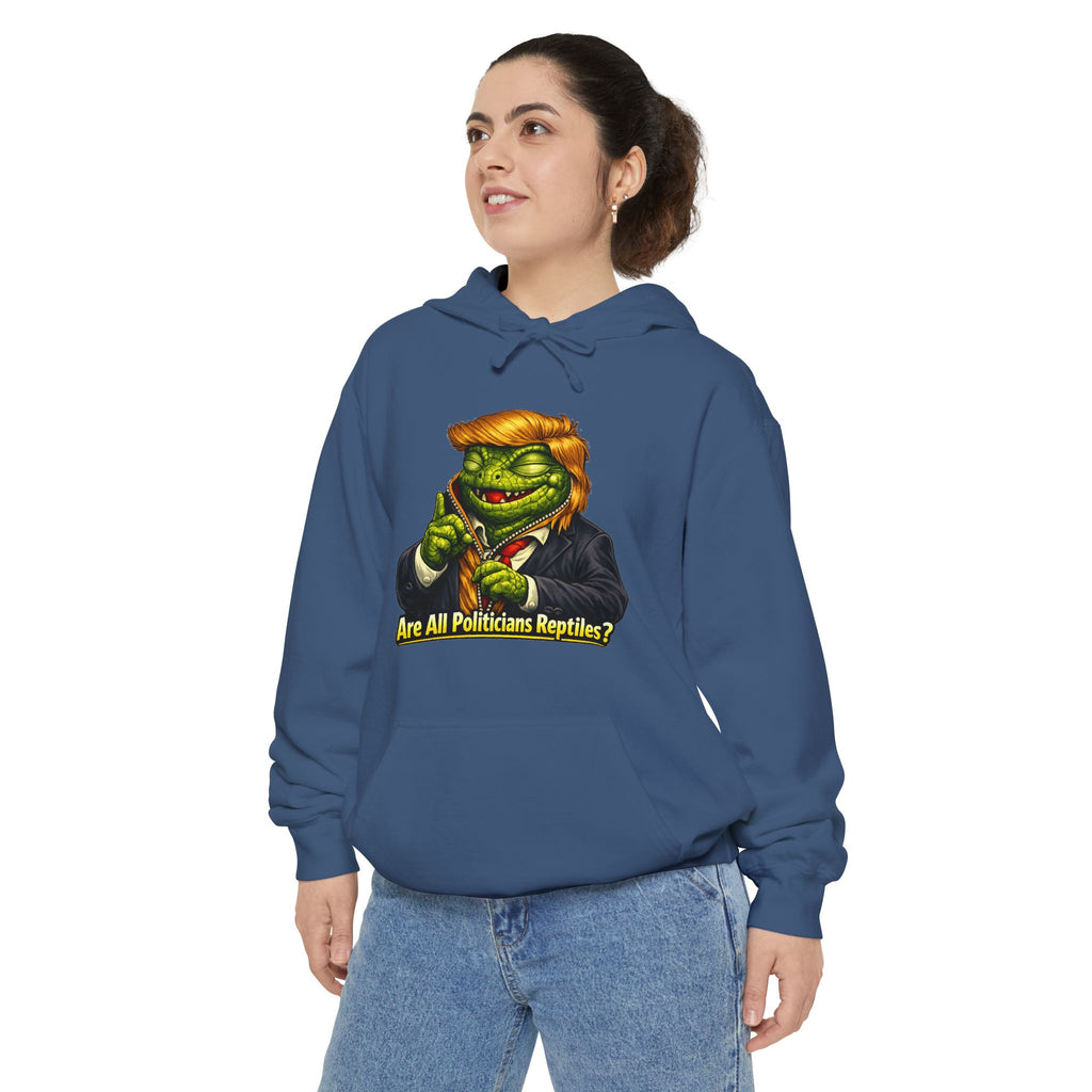 Reptilian Congress Committee | Garment-Dyed Hoodie — AttitudeShirts