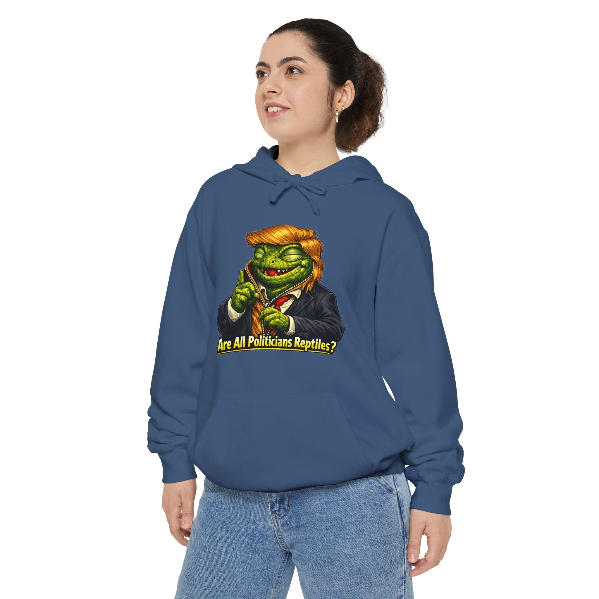 Reptilian Congress Committee | Garment-Dyed Hoodie — AttitudeShirts